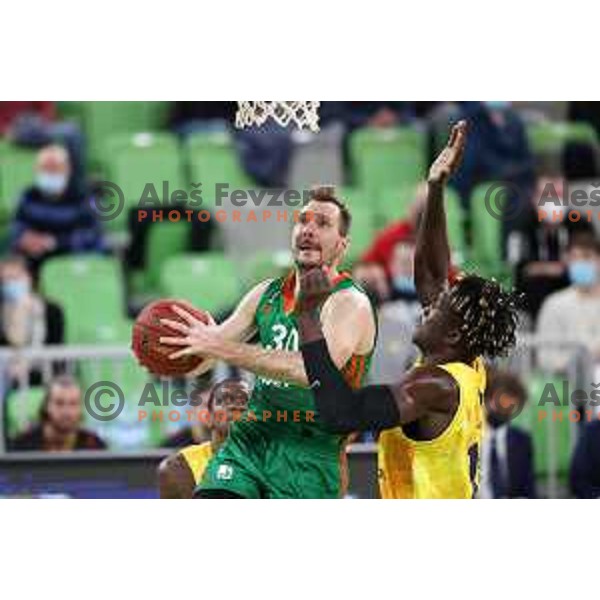 Zoran Dragic in action during 7days EuroCup regular season basketball match between Cedevita Olimpija and Gran Canaria in Stozice, Arena, Ljubljana, Slovenia on January 19, 2022
