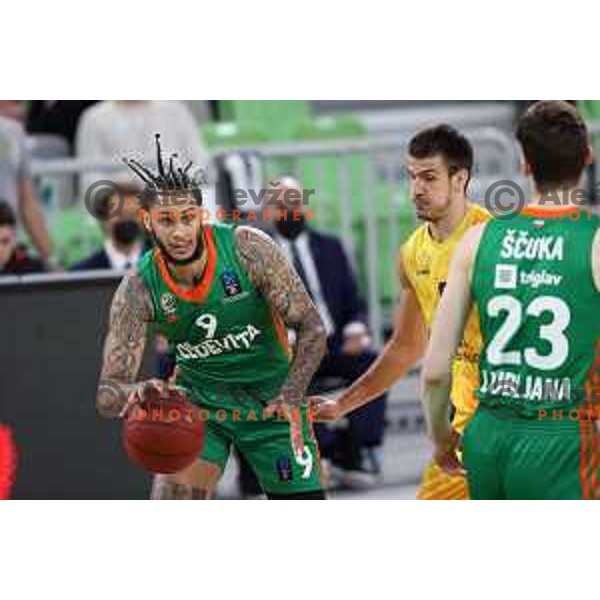 Zach Auguste in action during 7days EuroCup regular season basketball match between Cedevita Olimpija and Gran Canaria in Stozice, Arena, Ljubljana, Slovenia on January 19, 2022