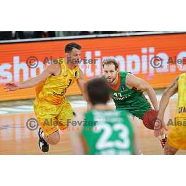 Jaka Blazic in action during 7days EuroCup regular season basketball match between Cedevita Olimpija and Gran Canaria in Stozice, Arena, Ljubljana, Slovenia on January 19, 2022