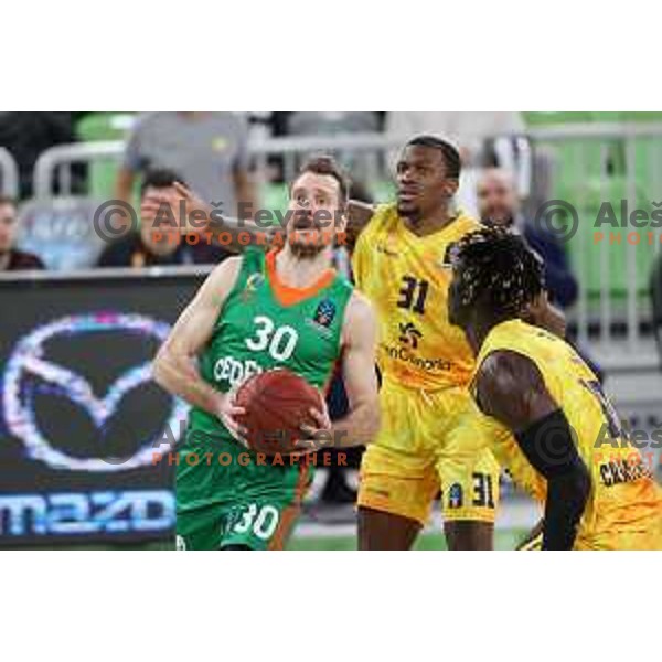 Zoran Dragic in action during 7days EuroCup regular season basketball match between Cedevita Olimpija and Gran Canaria in Stozice, Arena, Ljubljana, Slovenia on January 19, 2022