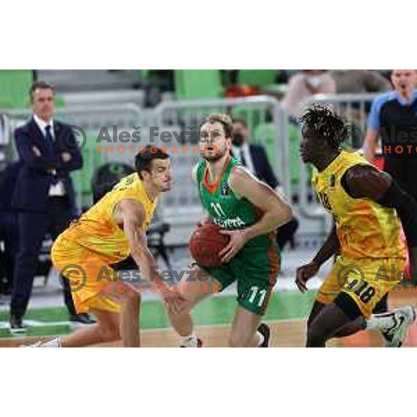 Jaka Blazic in action during 7days EuroCup regular season basketball match between Cedevita Olimpija and Gran Canaria in Stozice, Arena, Ljubljana, Slovenia on January 19, 2022