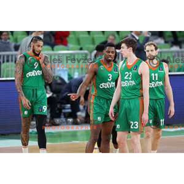 Luka Scuka in action during 7days EuroCup regular season basketball match between Cedevita Olimpija and Gran Canaria in Stozice, Arena, Ljubljana, Slovenia on January 19, 2022