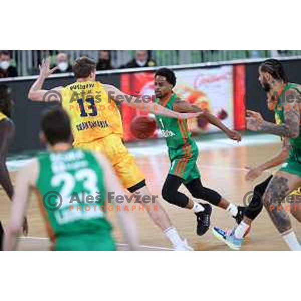 Yogi Ferrell in action during 7days EuroCup regular season basketball match between Cedevita Olimpija and Gran Canaria in Stozice, Arena, Ljubljana, Slovenia on January 19, 2022