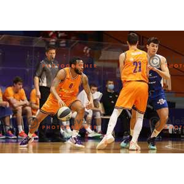 In action during Nova KBM league match between Helios Suns and Sentjur in Domzale, Slovenia on January 19, 2022
