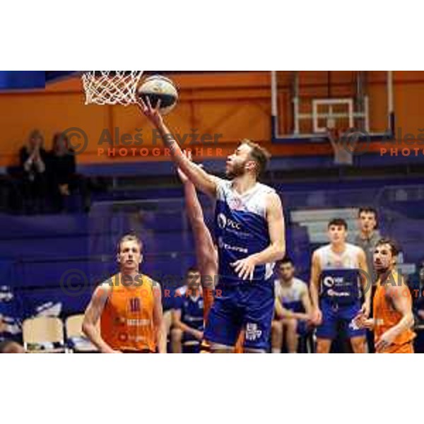 Patrik Tabak in action during Nova KBM league match between Helios Suns and Sentjur in Domzale, Slovenia on January 19, 2022