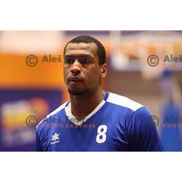 Jonathan Holmes in action during Nova KBM league match between Helios Suns and Sentjur in Domzale, Slovenia on January 19, 2022