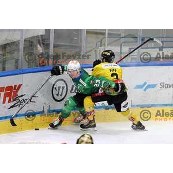 of SZ Olimpija in action during IceHL match between SZ Olimpija and Vienna Capitals in Ljubljana, Slovenia on January 21, 2022