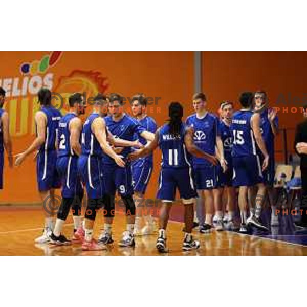 in action during Nova KBM league match between Helios Suns and Terme Olimia Podcetrtek in Domzale, Slovenia on January 22, 2022