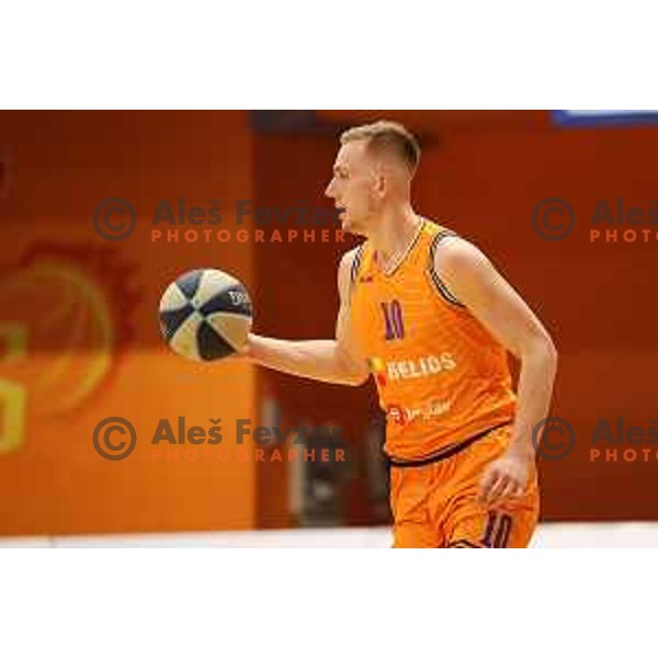 Urban Oman in action during Nova KBM league match between Helios Suns and Terme Olimia Podcetrtek in Domzale, Slovenia on January 22, 2022