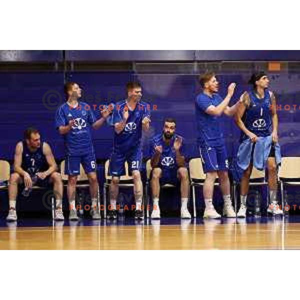 in action during Nova KBM league match between Helios Suns and Terme Olimia Podcetrtek in Domzale, Slovenia on January 22, 2022