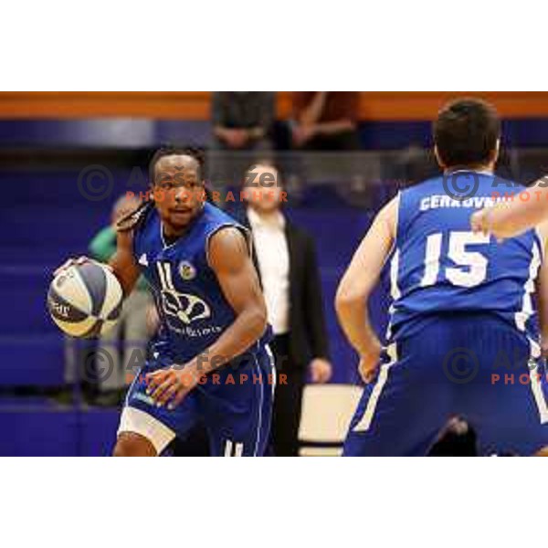 O\'Shoven Williams in action during Nova KBM league match between Helios Suns and Terme Olimia Podcetrtek in Domzale, Slovenia on January 22, 2022