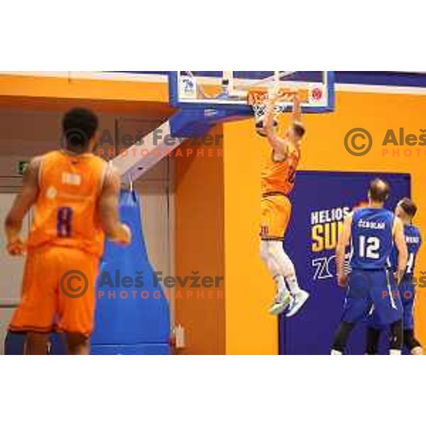 Urban Oman in action during Nova KBM league match between Helios Suns and Terme Olimia Podcetrtek in Domzale, Slovenia on January 22, 2022