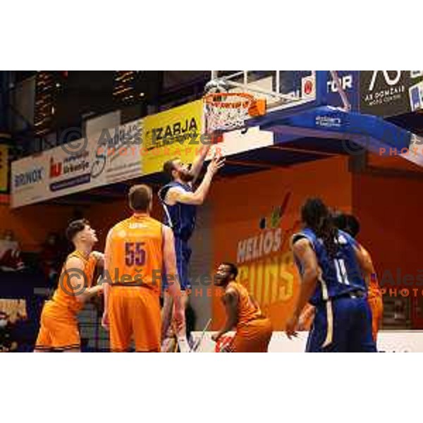 Milojko Vasilic in action during Nova KBM league match between Helios Suns and Terme Olimia Podcetrtek in Domzale, Slovenia on January 22, 2022