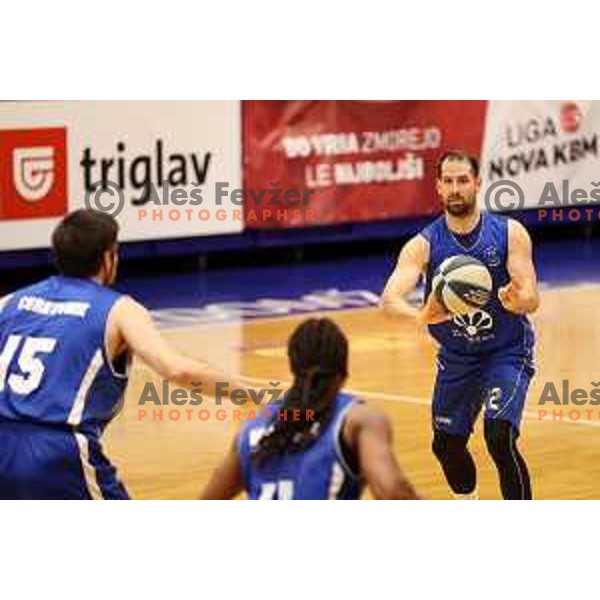 Sandi Cebular in action during Nova KBM league match between Helios Suns and Terme Olimia Podcetrtek in Domzale, Slovenia on January 22, 2022