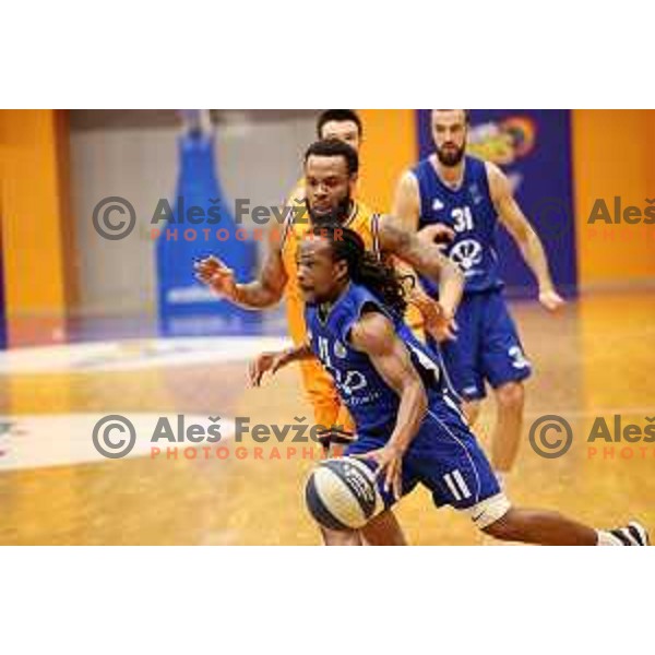 O\'Shoven Williams in action during Nova KBM league match between Helios Suns and Terme Olimia Podcetrtek in Domzale, Slovenia on January 22, 2022