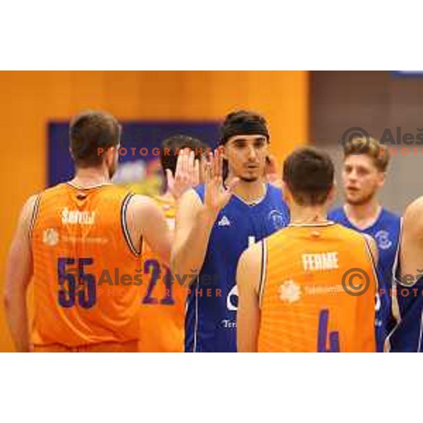 Nedzad Muratovic in action during Nova KBM league match between Helios Suns and Terme Olimia Podcetrtek in Domzale, Slovenia on January 22, 2022