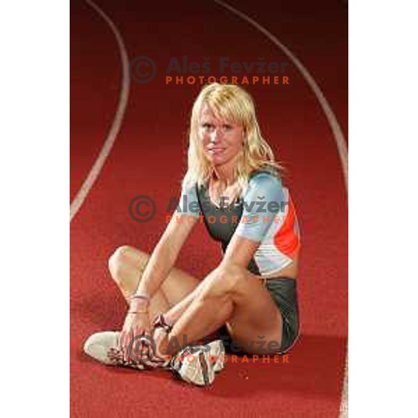 Jolanda Ceplak, Slovenian track and field runner on 800 meters during photo shooting in Velenje, Slovenia on July 28, 2003