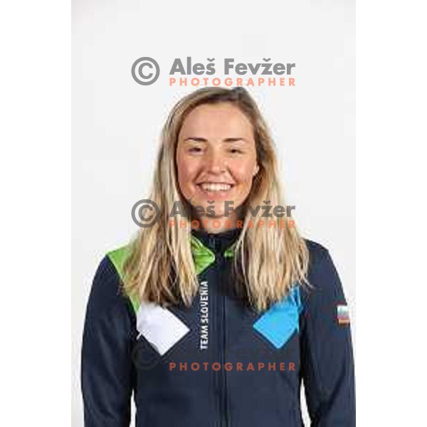 Anamarija Lampic, member of Slovenia Olympic team for Beijing 2022 Winter Olympic games during photo shooting in Ljubljana, Slovenia on January 24, 2022