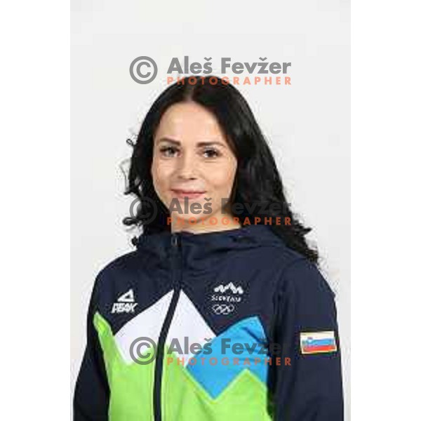 Gloria Kotnik, member of Slovenia Olympic team for Beijing 2022 Winter Olympic games during photo shooting in Ljubljana, Slovenia on January 24, 2022
