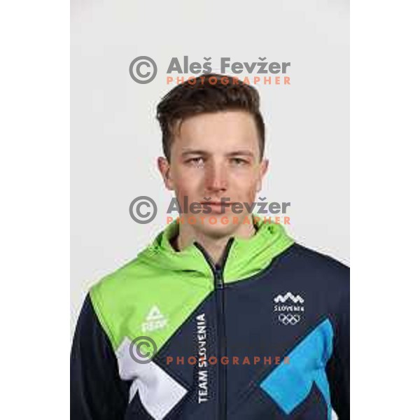 Tit Stante, member of Slovenia Olympic team for Beijing 2022 Winter Olympic games during photo shooting in Ljubljana, Slovenia on January 24, 2022