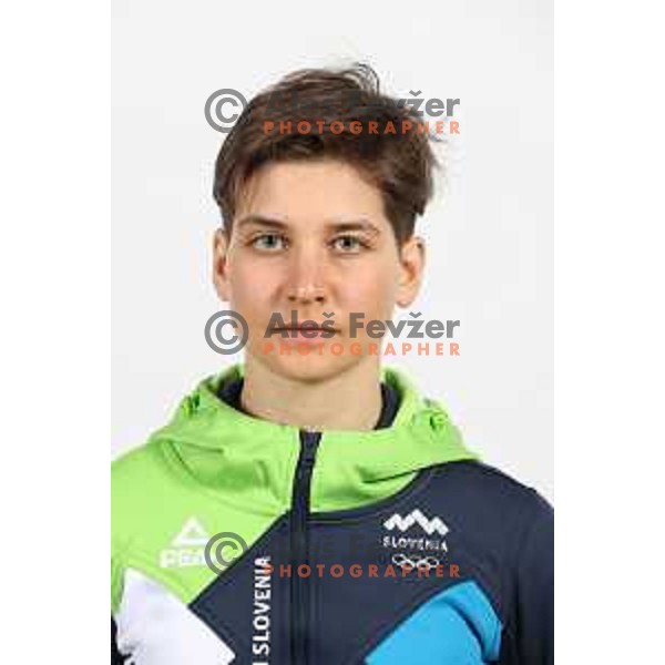 Neza Zerjav, member of Slovenia Olympic team for Beijing 2022 Winter Olympic games during photo shooting in Ljubljana, Slovenia on January 24, 2022