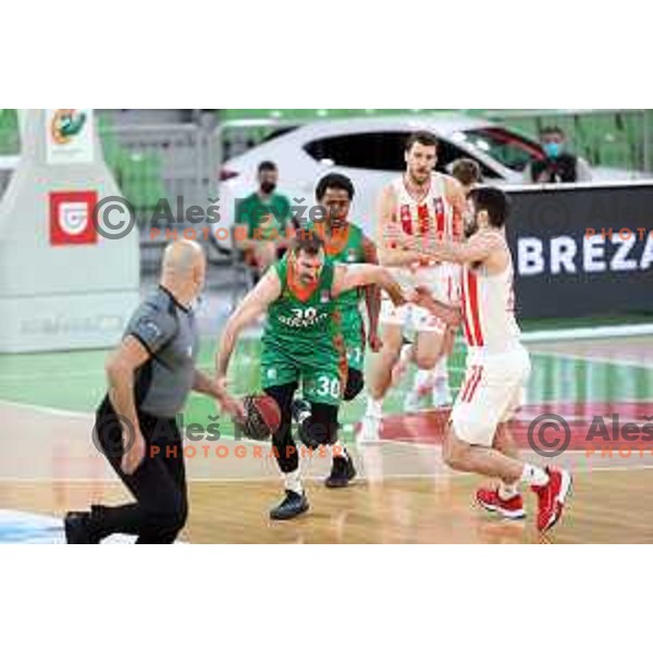 Zoran Dragic in action during ABA league regular season basketball match between Cedevita Olimpija and Crvena Zvezda in Stozice, Arena, Ljubljana, Slovenia on January 24, 2022