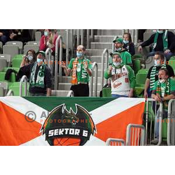 in action during ABA league regular season basketball match between Cedevita Olimpija and Crvena Zvezda in Stozice, Arena, Ljubljana, Slovenia on January 24, 2022