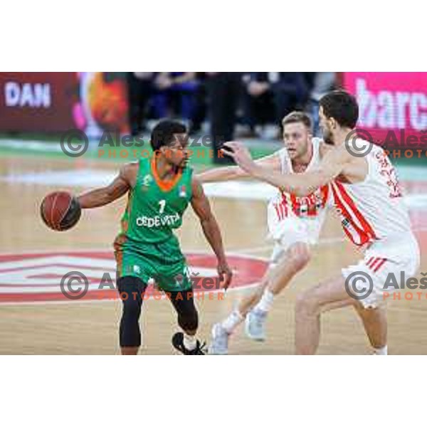 Yogi Ferrell in action during ABA league regular season basketball match between Cedevita Olimpija and Crvena Zvezda in Stozice, Arena, Ljubljana, Slovenia on January 24, 2022