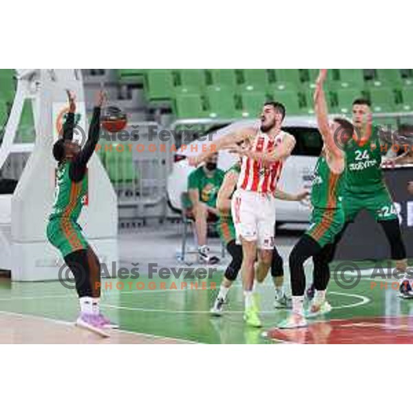 Jacob Pullen in action during ABA league regular season basketball match between Cedevita Olimpija and Crvena Zvezda in Stozice, Arena, Ljubljana, Slovenia on January 24, 2022 