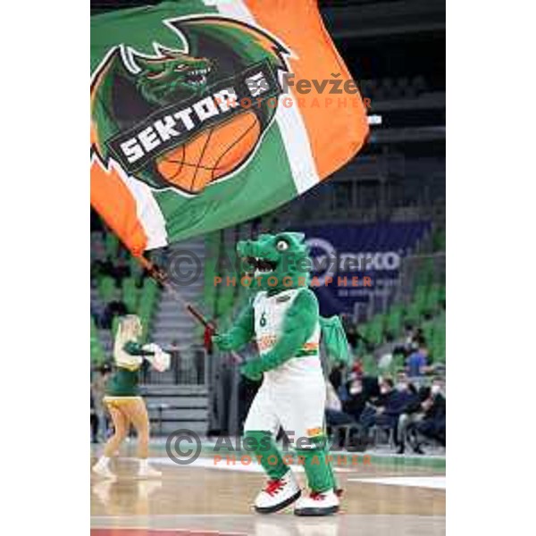 in action during ABA league regular season basketball match between Cedevita Olimpija and Crvena Zvezda in Stozice, Arena, Ljubljana, Slovenia on January 24, 2022