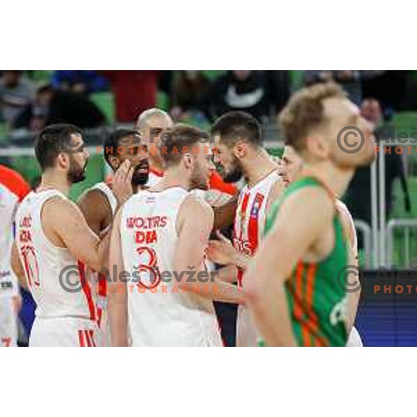 in action during ABA league regular season basketball match between Cedevita Olimpija and Crvena Zvezda in Stozice, Arena, Ljubljana, Slovenia on January 24, 2022