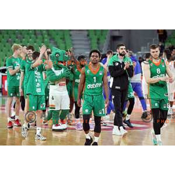 Yogi Ferrell in action during ABA league regular season basketball match between Cedevita Olimpija and Crvena Zvezda in Stozice, Arena, Ljubljana, Slovenia on January 24, 2022
