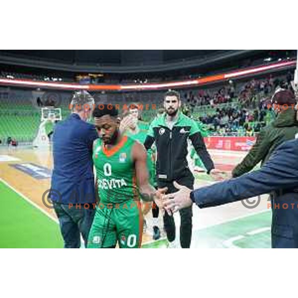 Jacob Pullen after ABA league regular season basketball match between Cedevita Olimpija and Crvena Zvezda in Stozice, Arena, Ljubljana, Slovenia on January 24, 2022