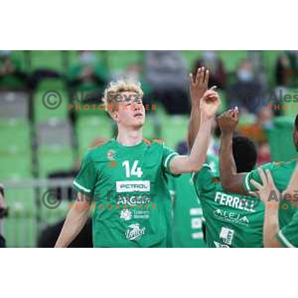 Ziga Daneu during ABA league regular season basketball match between Cedevita Olimpija and Crvena Zvezda in Stozice, Arena, Ljubljana, Slovenia on January 24, 2022