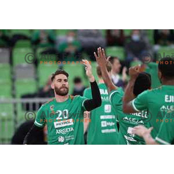 Alen Hodzic during ABA league regular season basketball match between Cedevita Olimpija and Crvena Zvezda in Stozice, Arena, Ljubljana, Slovenia on January 24, 2022