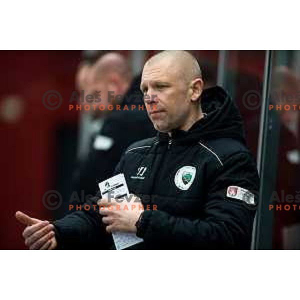 Mitja Sivic during semi-final of Slovenian ice-hockey league match between HDD Sij Acroni Jesenice and SZ Olimpija at Jesenice, Slovenia on January 25, 2021