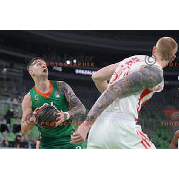 Alen Omic in action during ABA league regular season basketball match between Cedevita Olimpija and Crvena Zvezda in Stozice, Arena, Ljubljana, Slovenia on January 24, 2022
