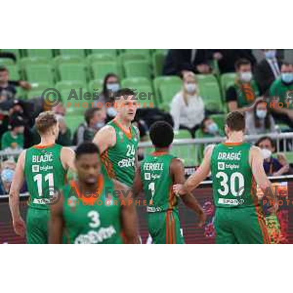 Alen Omic in action during ABA league regular season basketball match between Cedevita Olimpija and Crvena Zvezda in Stozice, Arena, Ljubljana, Slovenia on January 24, 2022