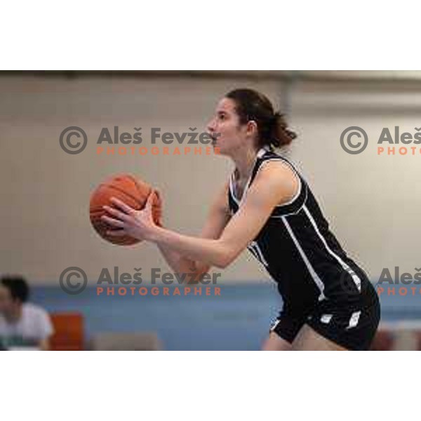 in action during 1.SKL women basketball match between Akson Ilirija and VBO Maribor in Ljubljana, Slovenia on January 26, 2022