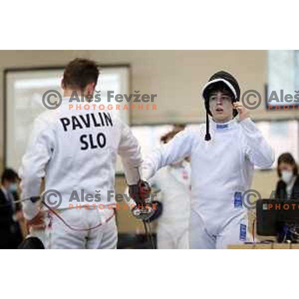 Lars Ponikvar at Slovenian National Fencing Championship in Ljubljana, Slovenia on January 29, 2022