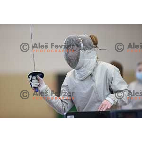 Eli Mlekuz at Slovenian National Fencing Championship in Ljubljana, Slovenia on January 29, 2022