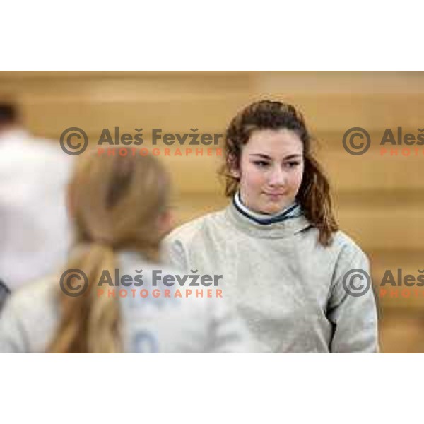 Eli Mlekuz at Slovenian National Fencing Championship in Ljubljana, Slovenia on January 29, 2022