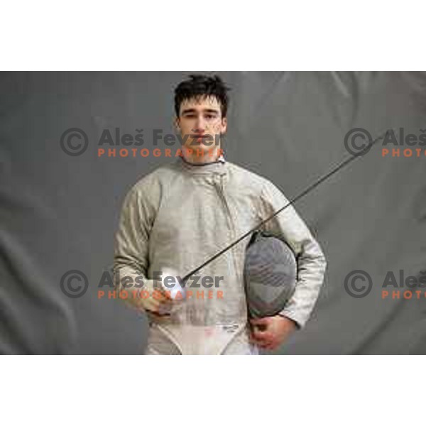 Peter Krajnc at Slovenian National Fencing Championship in Ljubljana, Slovenia on January 29, 2022