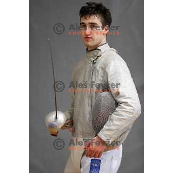 Peter Krajnc at Slovenian National Fencing Championship in Ljubljana, Slovenia on January 29, 2022