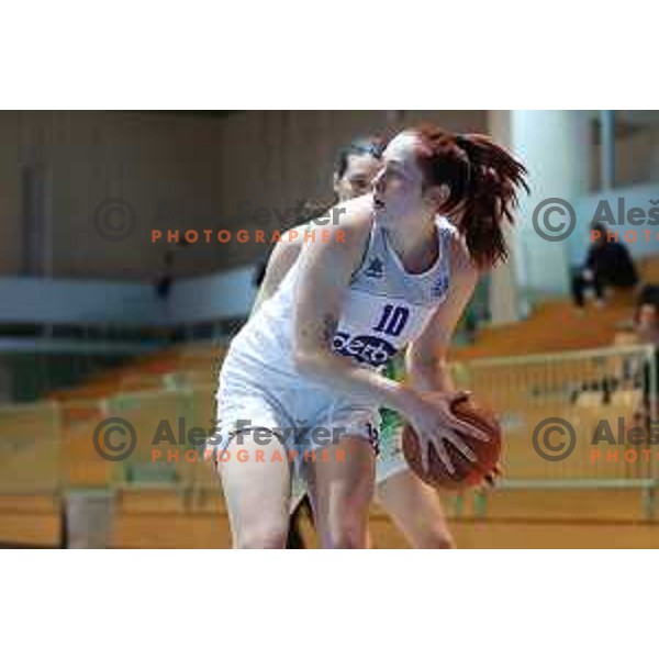 Hana Ivanusa in action during 1.SKL women basketball match between Derby Jezica and Grosuplje in Ljubljana, Slovenia on January 29, 2022