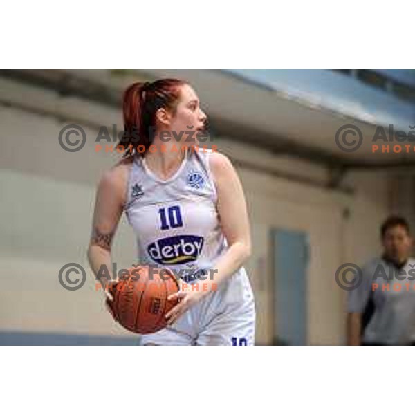 Hana Ivanusa in action during 1.SKL women basketball match between Derby Jezica and Grosuplje in Ljubljana, Slovenia on January 29, 2022