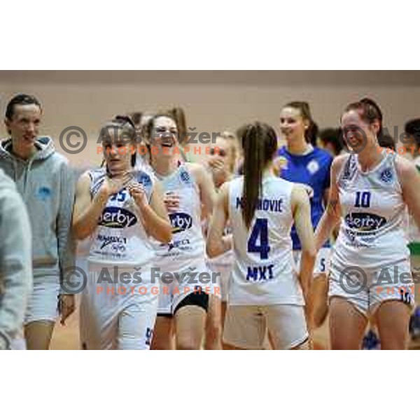 Hana Ivanusa in action during 1.SKL women basketball match between Derby Jezica and Grosuplje in Ljubljana, Slovenia on January 29, 2022