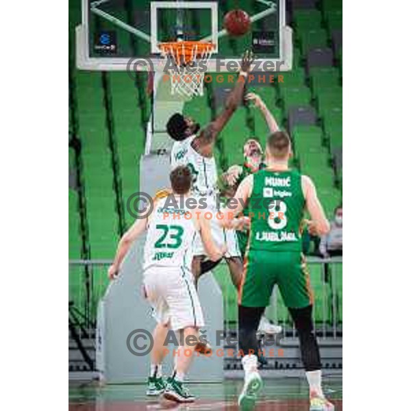 in action during 7days EuroCup basketball match between Cedevita Olimpija and Frutti Extra Bursaspor in Arena Stozice, Ljubljana, Slovenia on February 2, 2022. Photo: Jure Banfi/www.alesfevzer.com