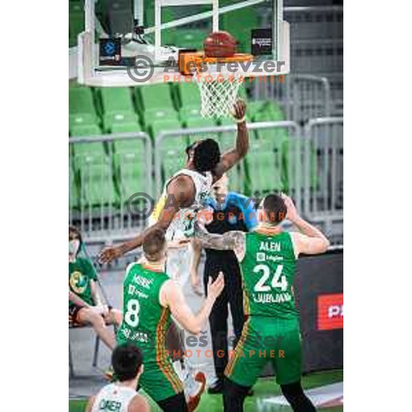 in action during 7days EuroCup basketball match between Cedevita Olimpija and Frutti Extra Bursaspor in Arena Stozice, Ljubljana, Slovenia on February 2, 2022. Photo: Jure Banfi/www.alesfevzer.com