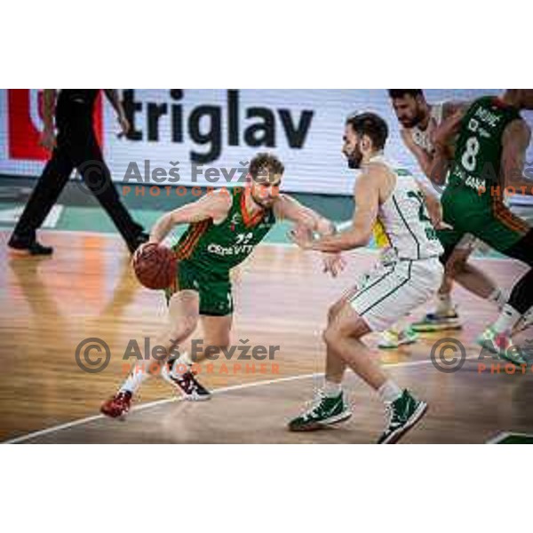 Jaka Blazic in action during 7days EuroCup basketball match between Cedevita Olimpija and Frutti Extra Bursaspor in Arena Stozice, Ljubljana, Slovenia on February 2, 2022. Photo: Jure Banfi/www.alesfevzer.com